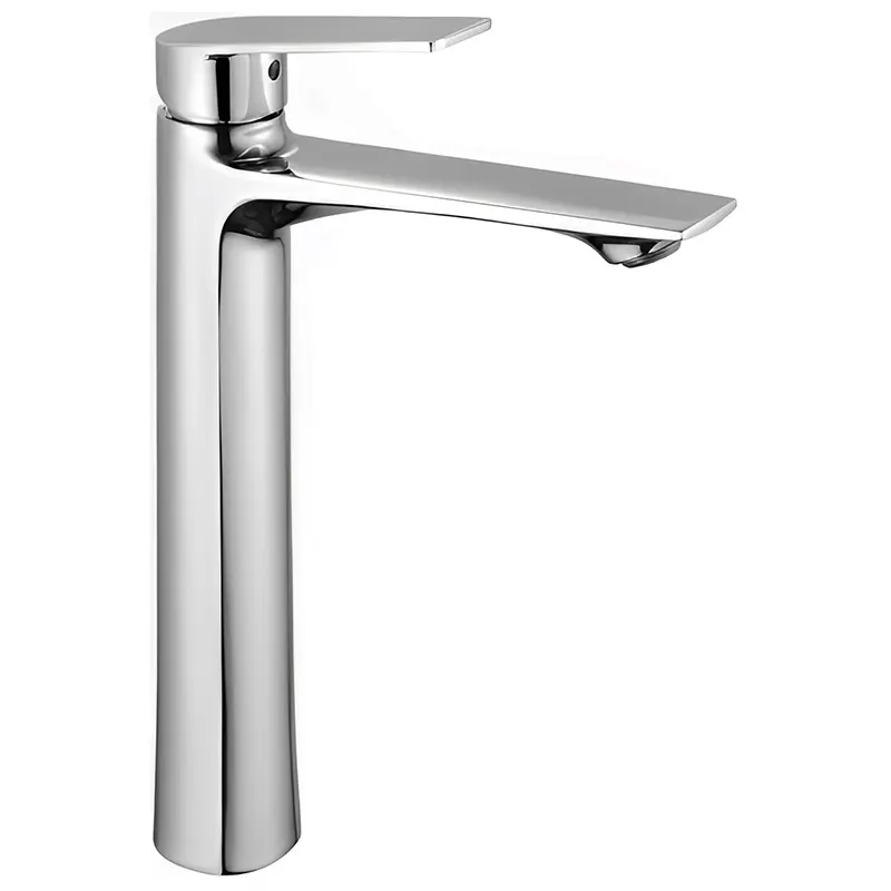 Modern Design Sturdy Single Lever Chrome Basin Mixer Tap Cold & Hot Water Single Handle Faucet for School Bathroom Use
