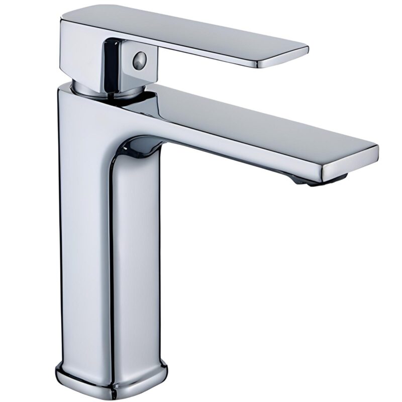 Modern Zinc Single Lever Chrome Finish Wash basin Mixer Faucet Thermostatic Control Single Handle for Hotel Apartment Bedroom Use