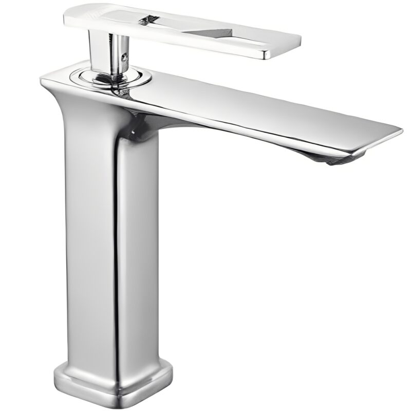 Modern Single-Hole Deck Mounted Zinc-Alloy Basin Faucet Taps Ceramic Valve Mixer Hot and Cold Mixe Single Handle for Hall Bedroom Use