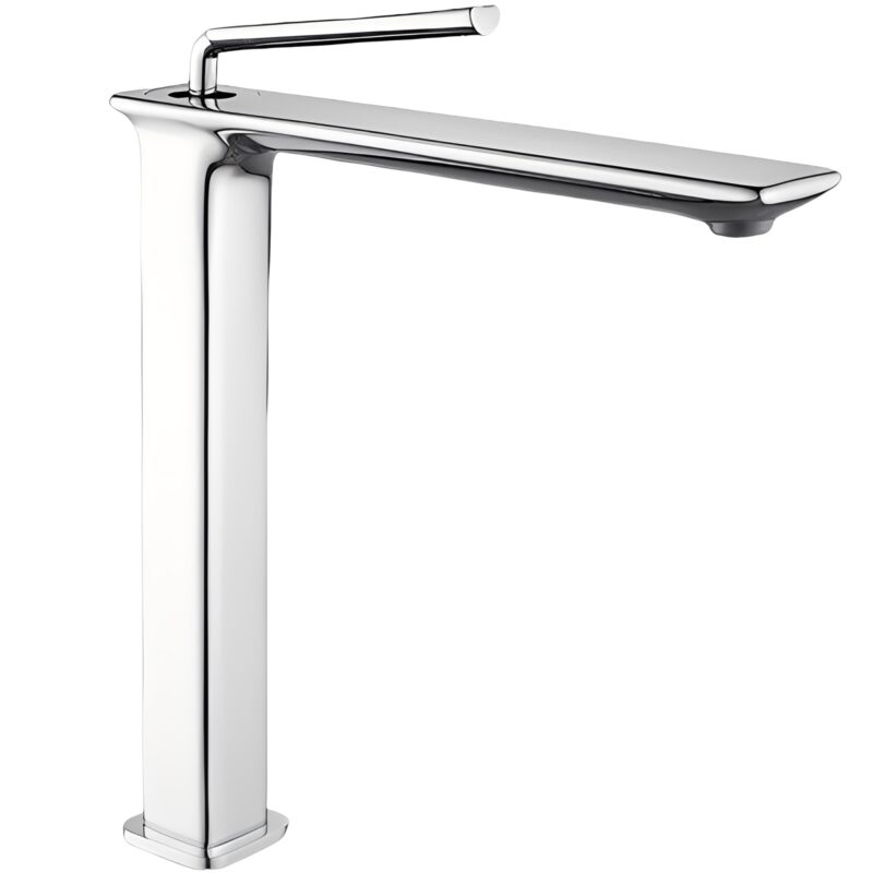 Universal Rotating Single Handle Zinc Alloy Thermostatic Metered Tall Ceramic Valve Core Deck Mounted Bathroom BasinFaucet