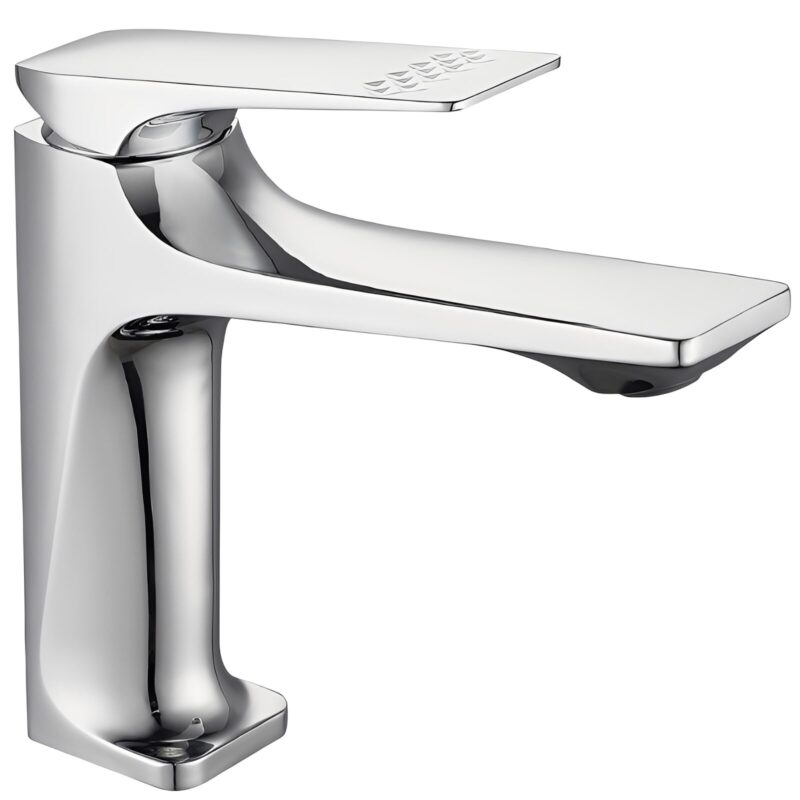 High Quality Modern Single Deck Mounted Thermostatic Bathroom Sink Faucet Single-Hole Hot Cold Wash Single Handle Basin Ceramic