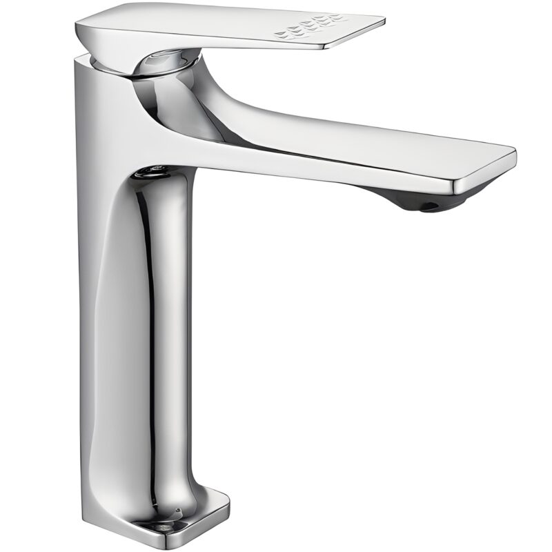 Modern Single Hole Basin Faucet Hot Cold Water Mixer Tap Zinc Alloy Construction Ceramic Valve Core for Living Room Bedroom