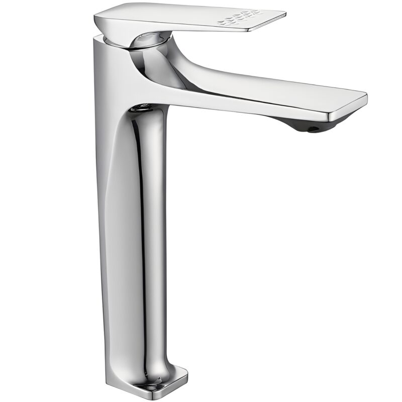 Modern Zinc Alloy Contemporary Luxury Single Handle Tall Mixer Basin Faucet with Deck Mount and Ceramic Valve Core Bathroom