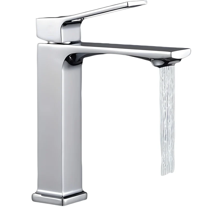 YOROOW Zinc-Alloy Chrome Polished Single Handle Deck Mount Modern Thermostatic Single Hole Bathroom Sink Faucet Basin Taps