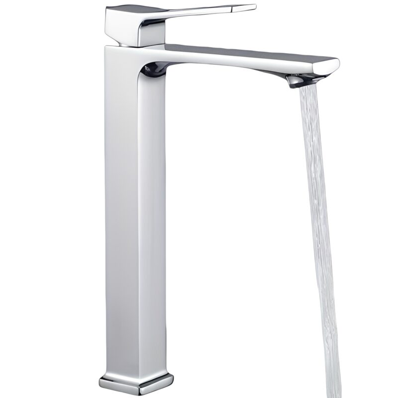 Modern Single Handle Hot/Cold Water Basin Faucet Washbasin Taps Chrome Finish Zinc Alloy Ceramic Valve Core for Hall & Bathroom