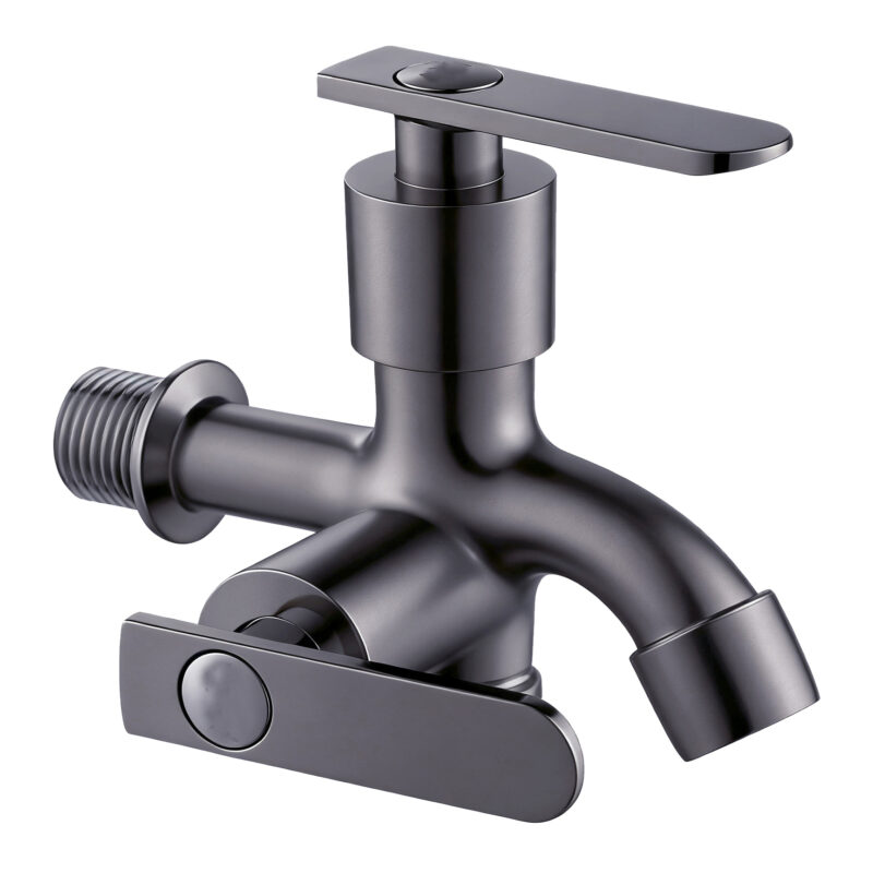 High Quality Double-Handle Wall-Mounted Multifunctional Zinc Material Tap for Basin Washing Machine for Graden & Homes